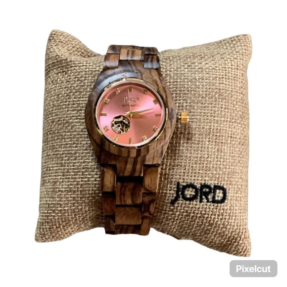 JORD Wood Watch with Pink Dial